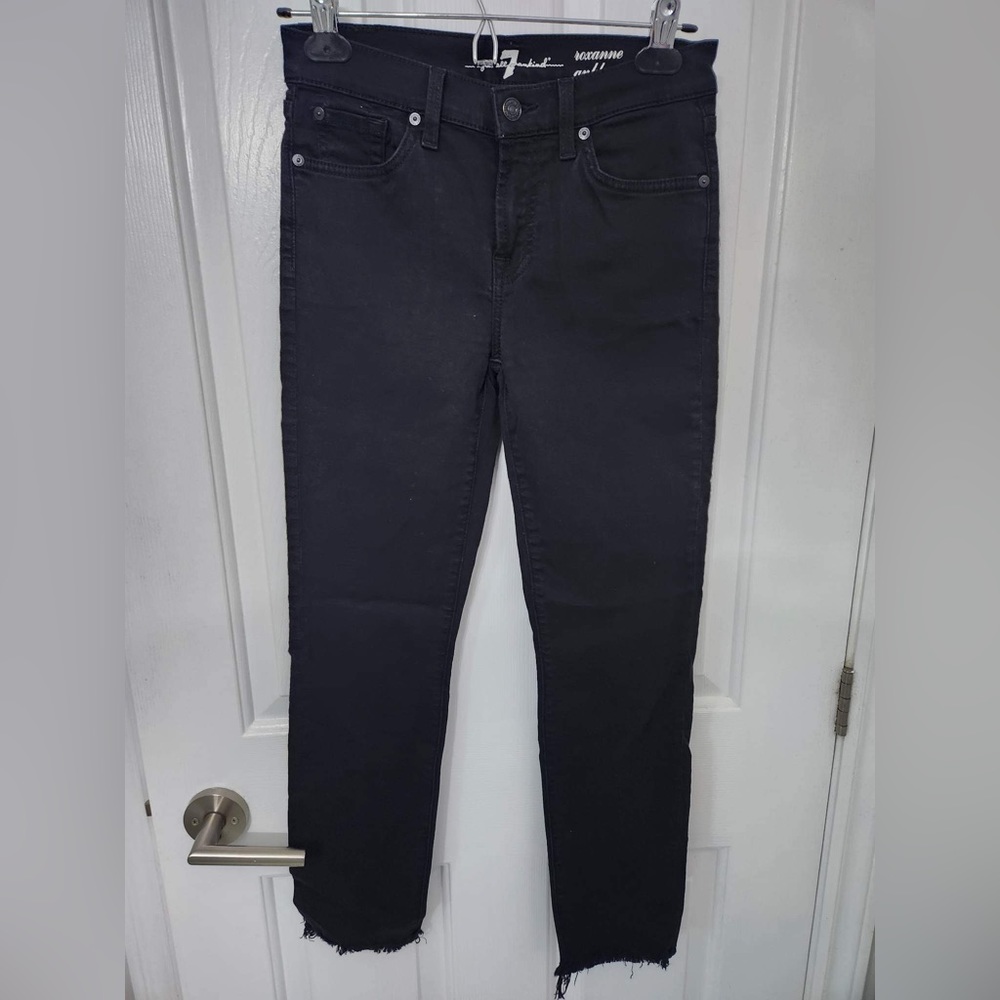 7 For All Mankind black jeans. Size 26. Excellent condition. Roxanne Ankle